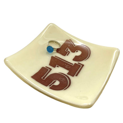 PERSONALIZED Area Code Glass Dish