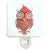 Owl in Christmas Hat Night Light - Hand Painted