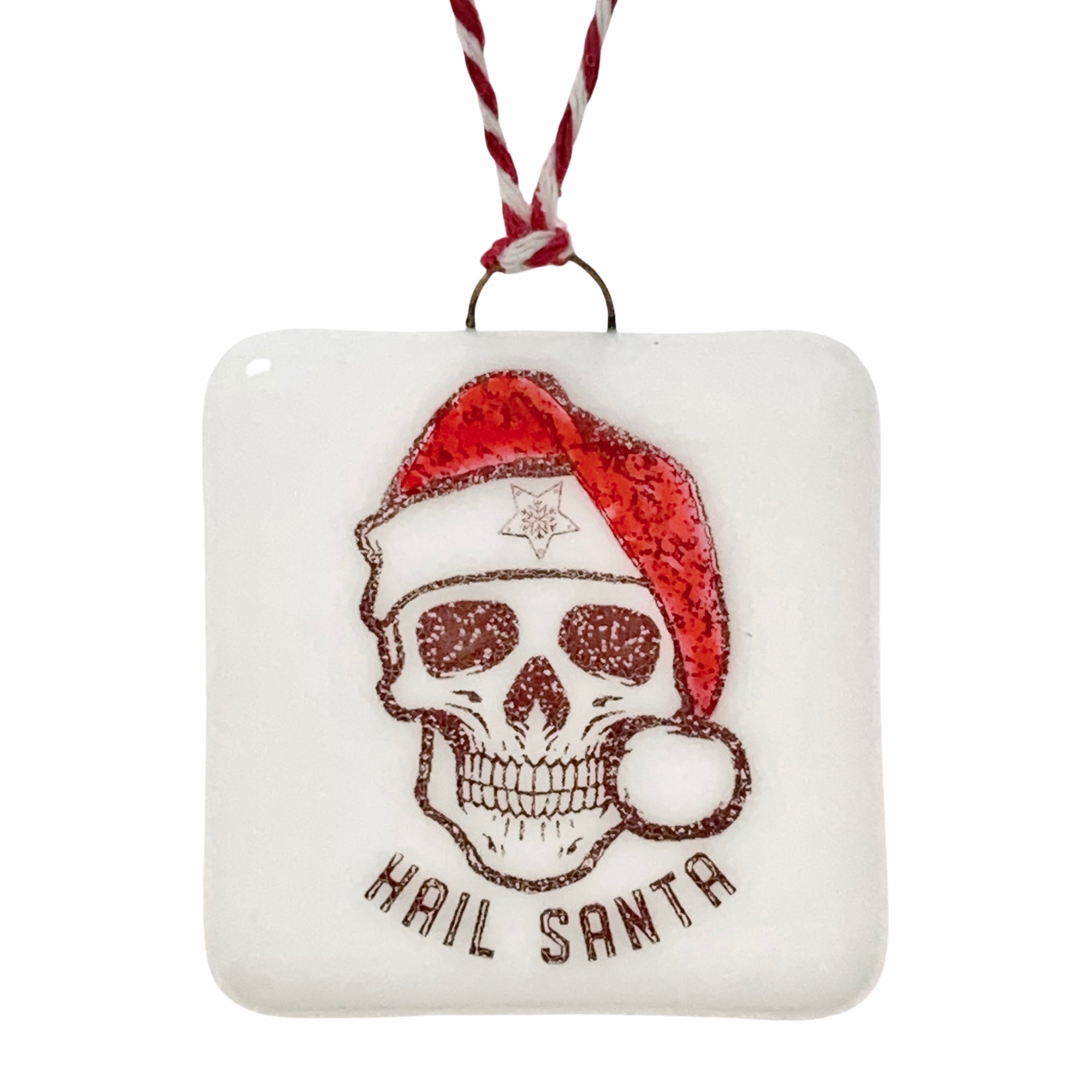 Hail Santa Skull Ornament