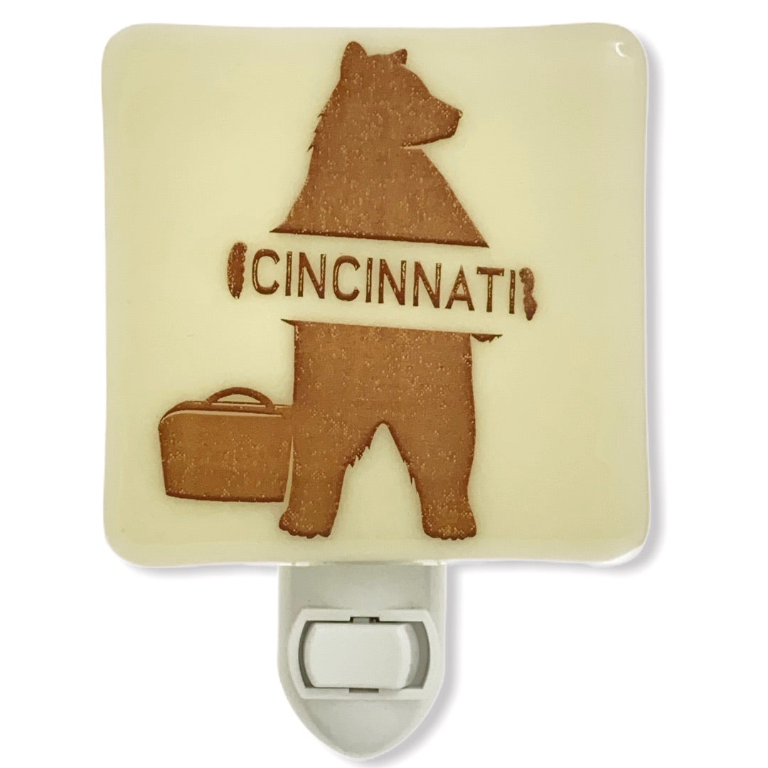 Cincinnati Ohio - Hitchhiking Bear Night Light
