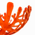 Coral Branch Bowl | Medium Dark Orange Glass