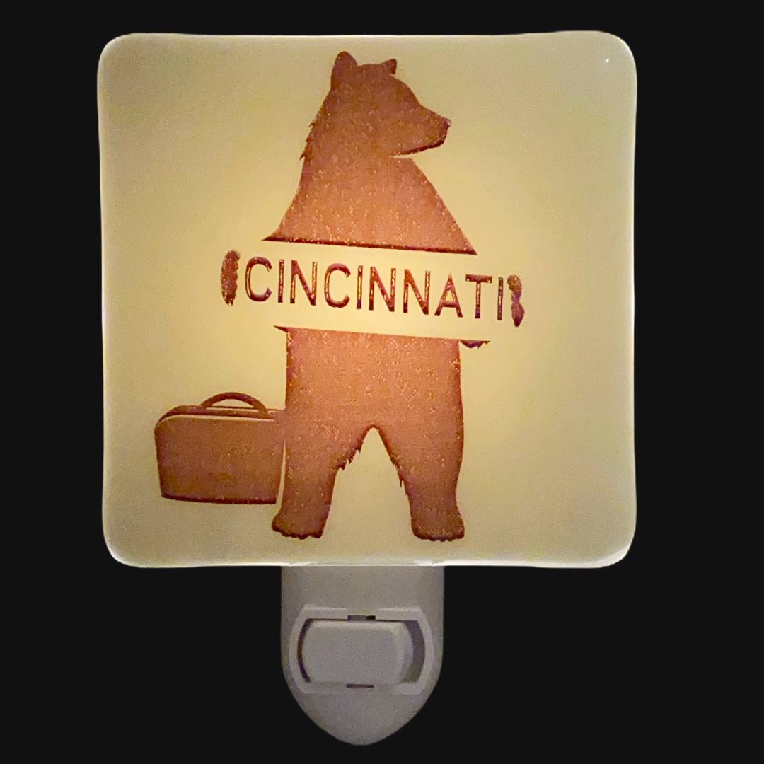 Cincinnati Ohio - Hitchhiking Bear Night Light