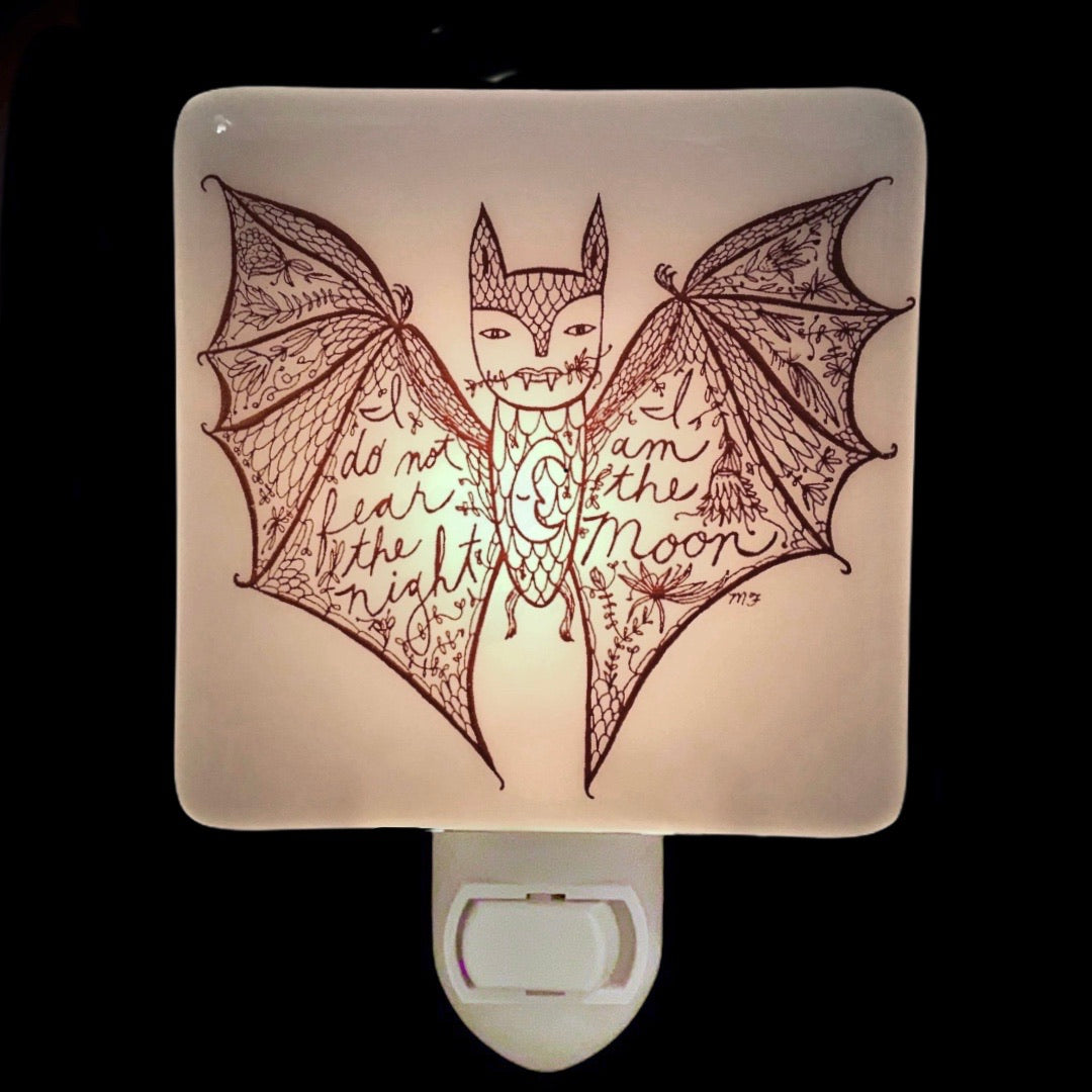 Bat Night Light - Illustration by Melissa Flesher