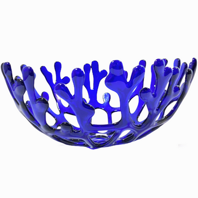 Coral Branch Bowl | Medium Cobalt Blue Glass