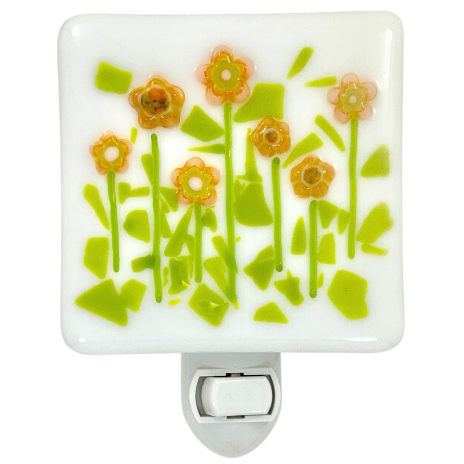 Orange Wild Flowers Night Light