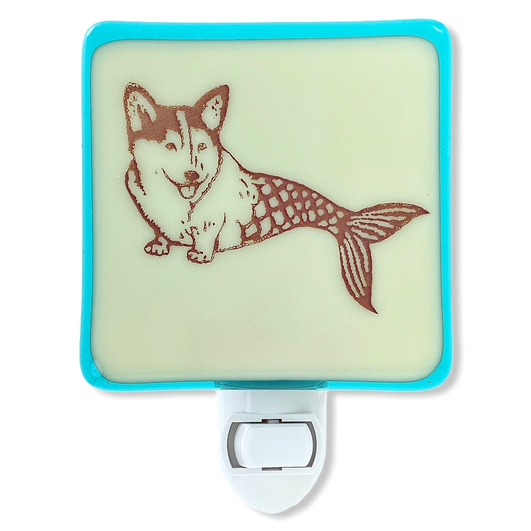 Corgi Dog Mermaid Night Light