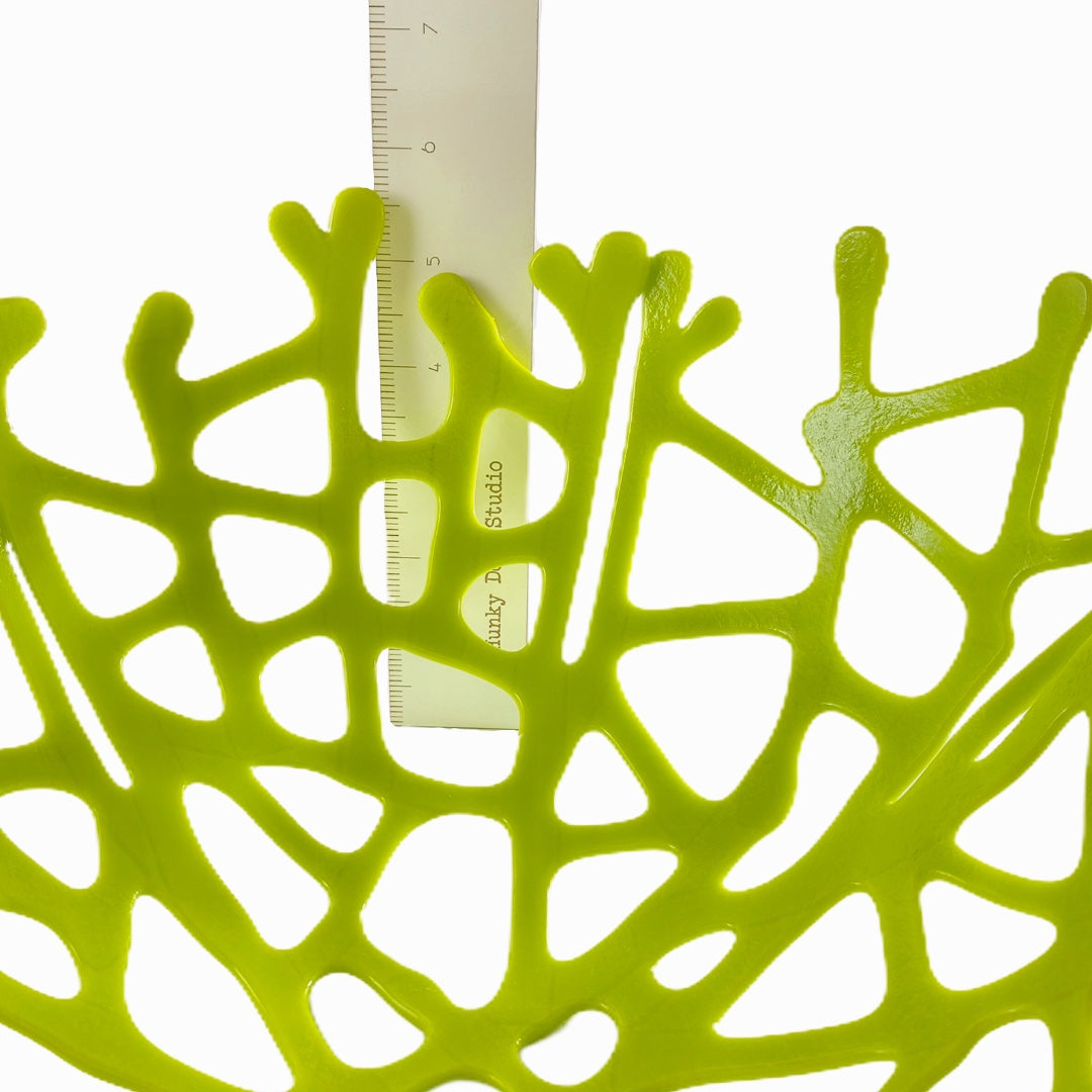 Coral Branch Bowl | Large Opaque Lemongrass Glass