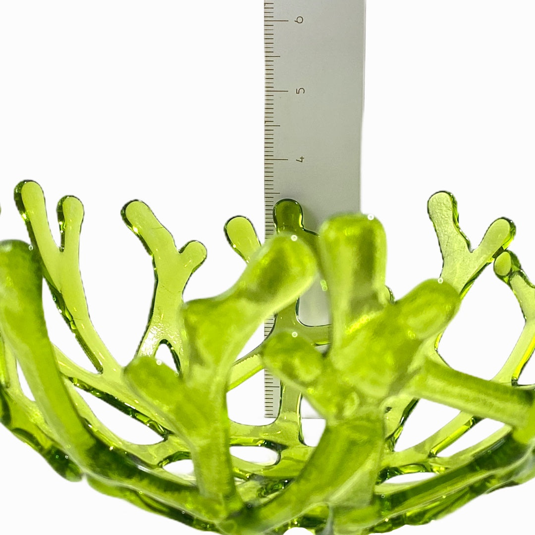 Coral Branch Bowl | Medium Lime Green Glass