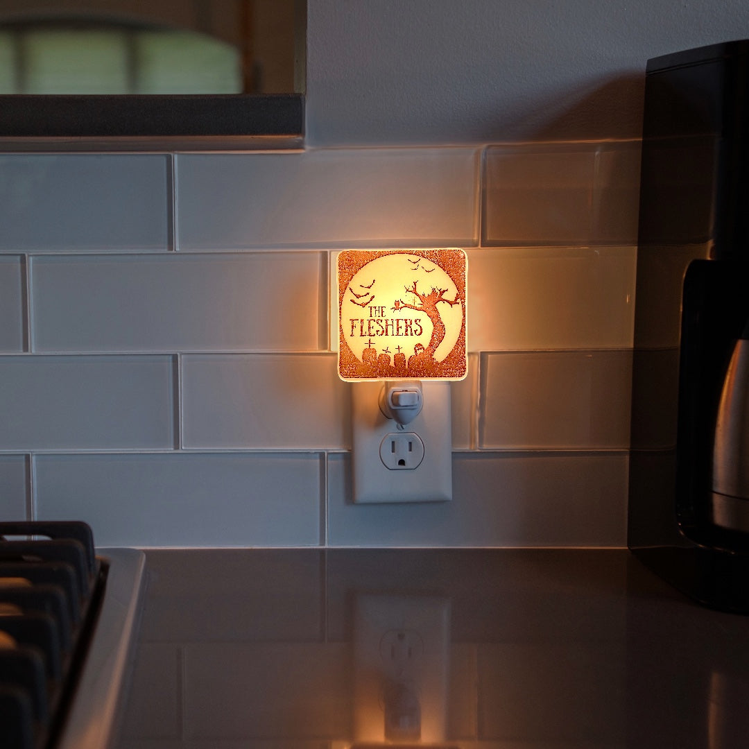 PERSONALIZED Halloween Scene Night Light with Name