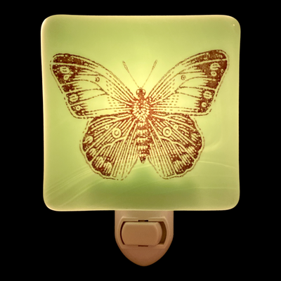 Vintage Butterfly Moth Sketch Night Light