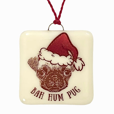 BAH! Hum Pug Christmas Ornament