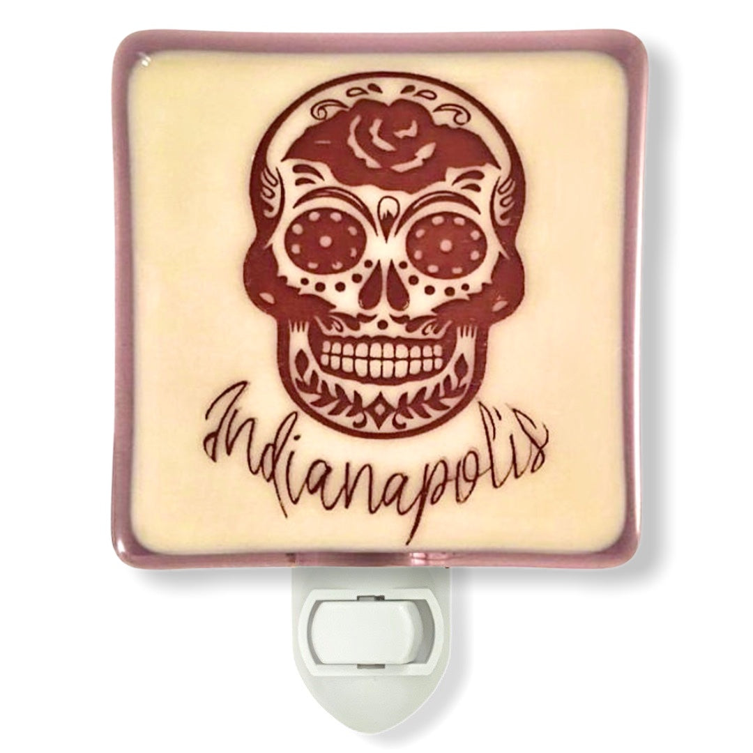 PERSONALIZED Sugar Skull with Your Name or City Night Light