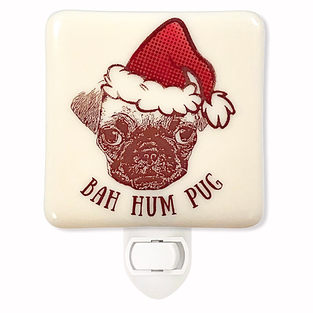 Bah! Hum Pug Dog Christmas Night Light