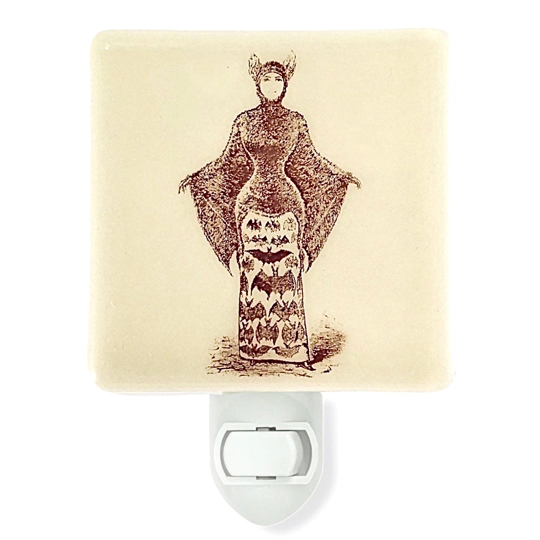 Halloween Vintage Bat Dress Night Light