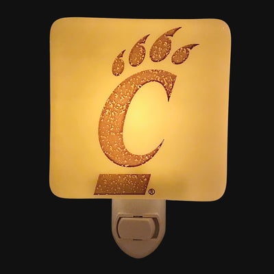 University of Cincinnati -  Bearcats Night Light - Ivory Glass