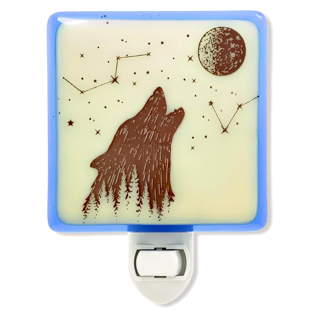 Howling Wolf Boho Celestial Night Light