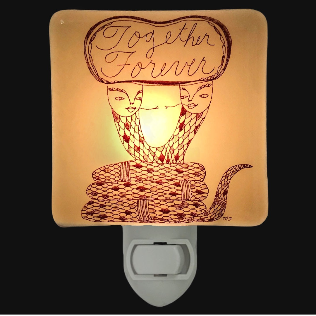 Cute Snake Night Light "Together Forever" - By Melissa Flesher