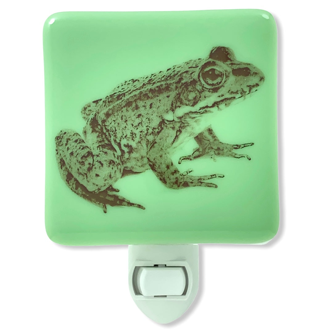Frog Night Light Jadeite Green  Glass