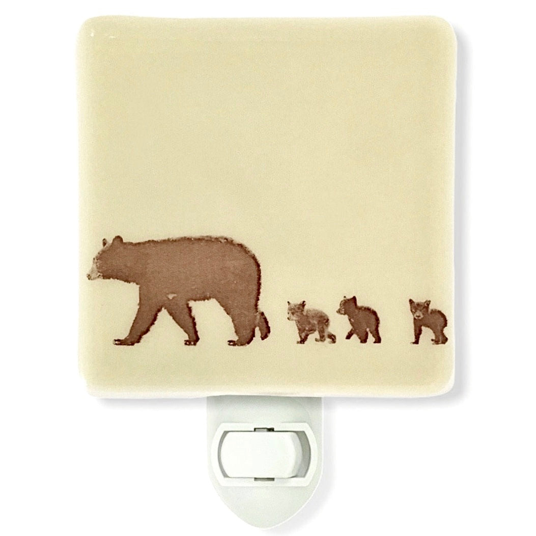 Mama Bear with Three Cubs Night Light