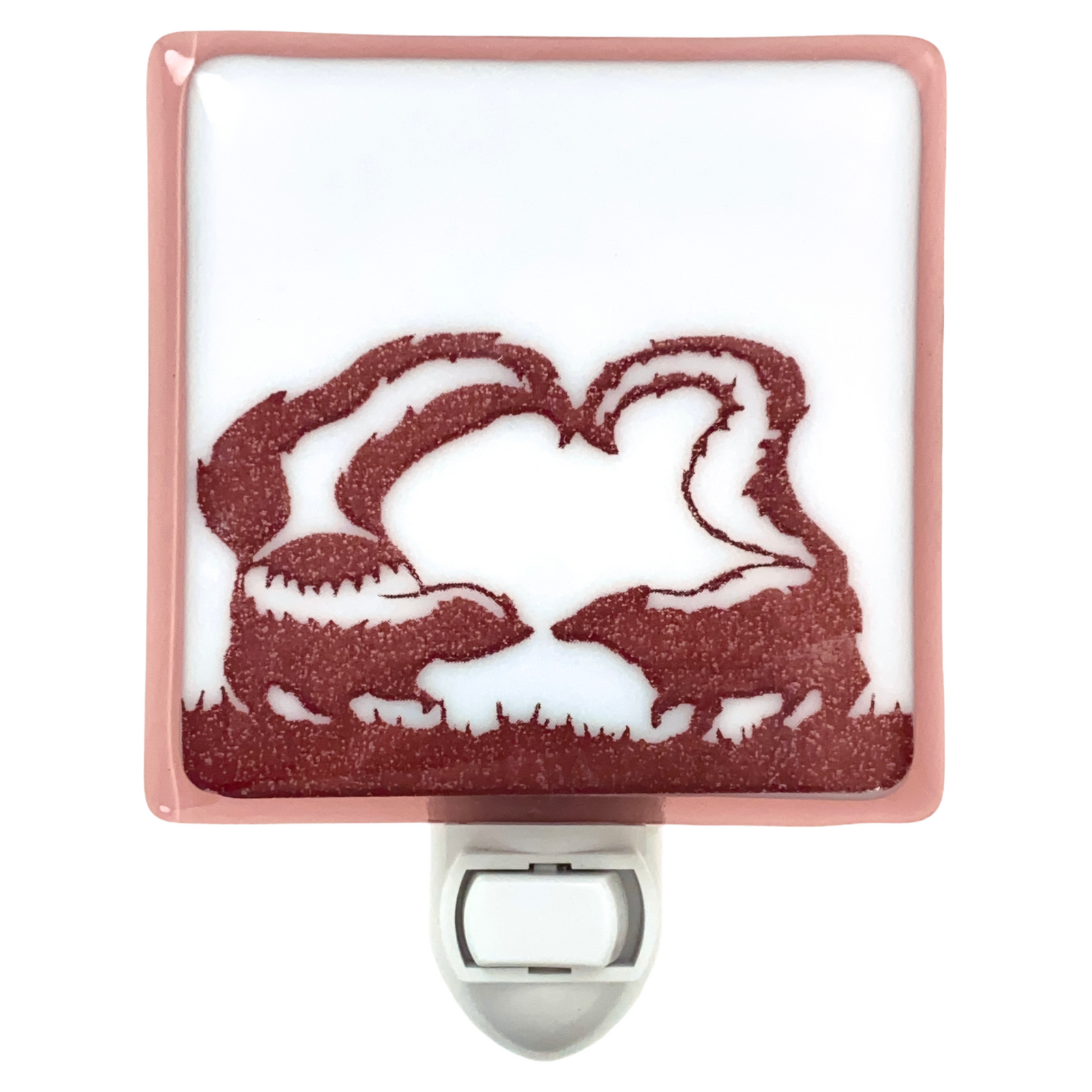 Skunk Kiss Night Light Fused Glass