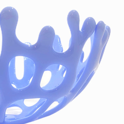 Coral Branch Bowl | Medium Periwinkle Blue Opaque Glass