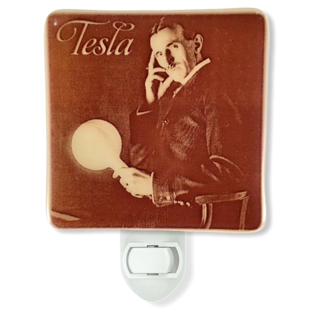 Nicola Tesla Vintage Photo Night Light