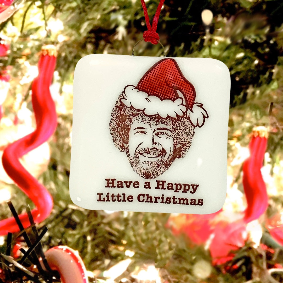 Bob Ross Ornament "Have a Happy Little Christmas"
