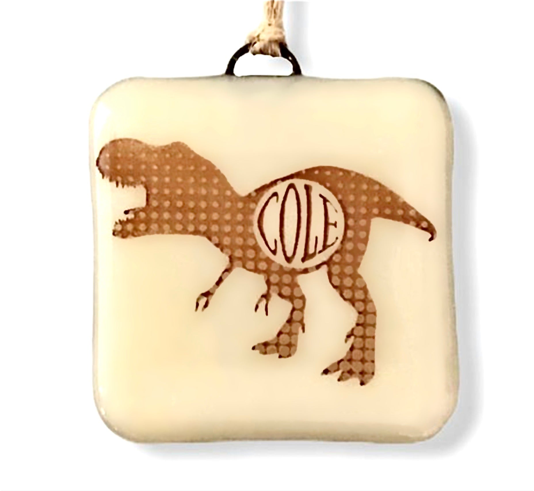 PERSONALIZED Dinosaur with Name Ornament