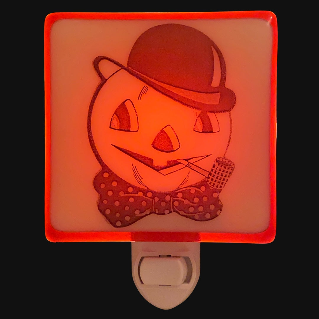 Cute Halloween Vintage Jack O'Lantern Scarecrow Night Light