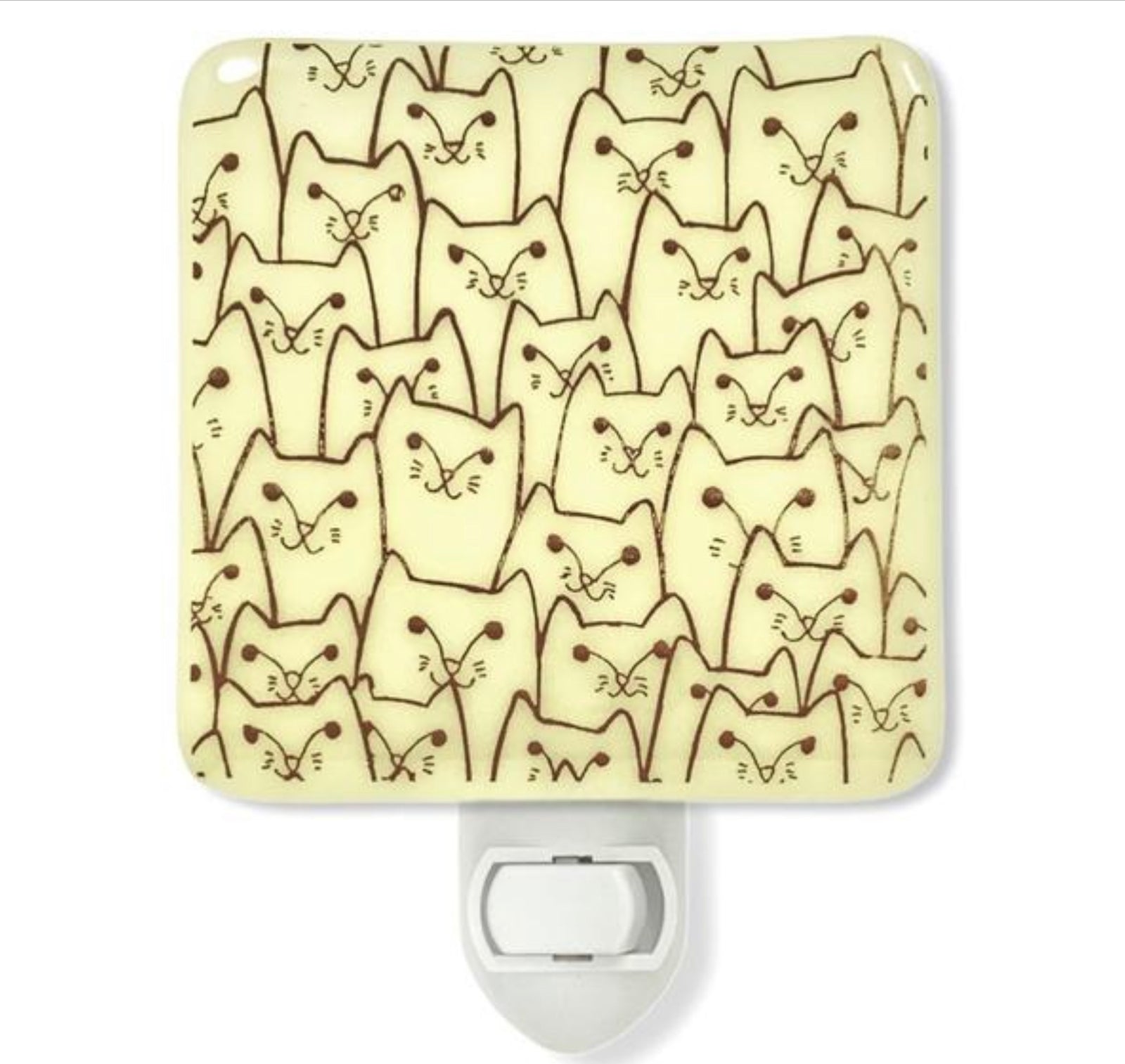 Kitty Crowd Pattern  Night Light