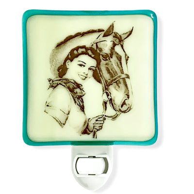 Vintage Horse and Girl Night Light