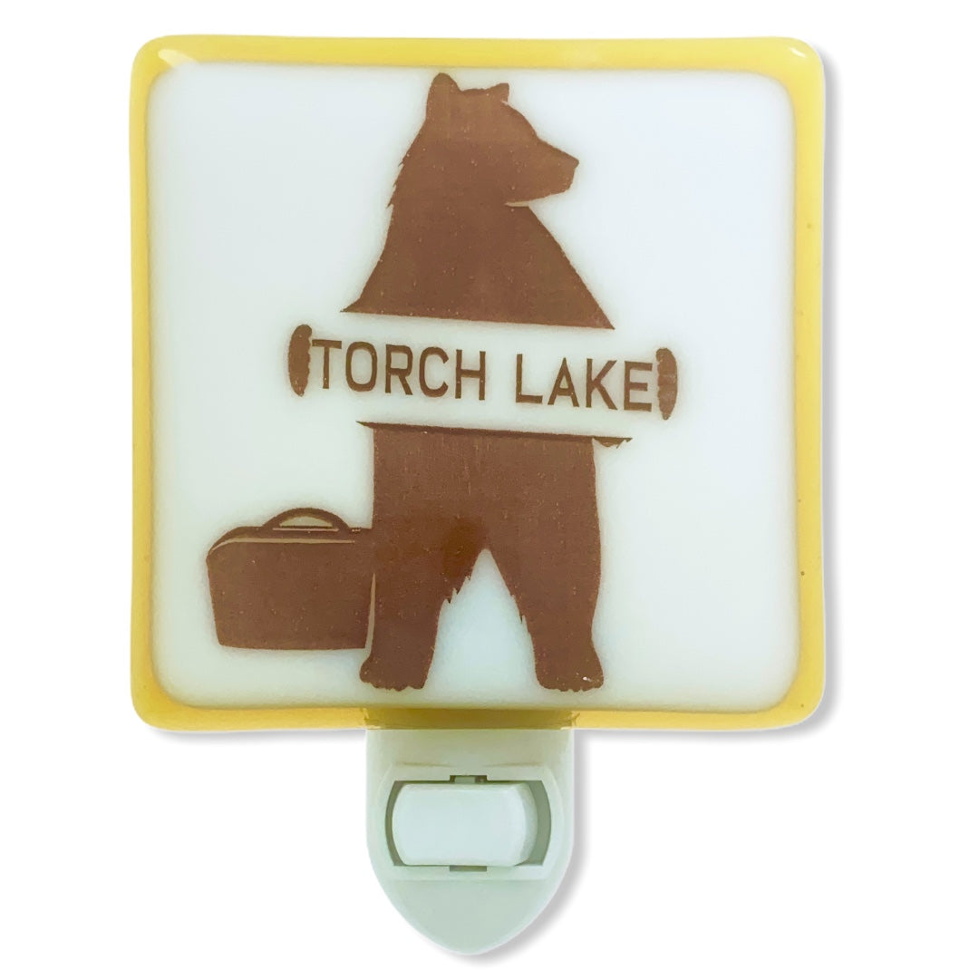 PERSONALIZED Hitchhiker Bear with Your City or State Night Light