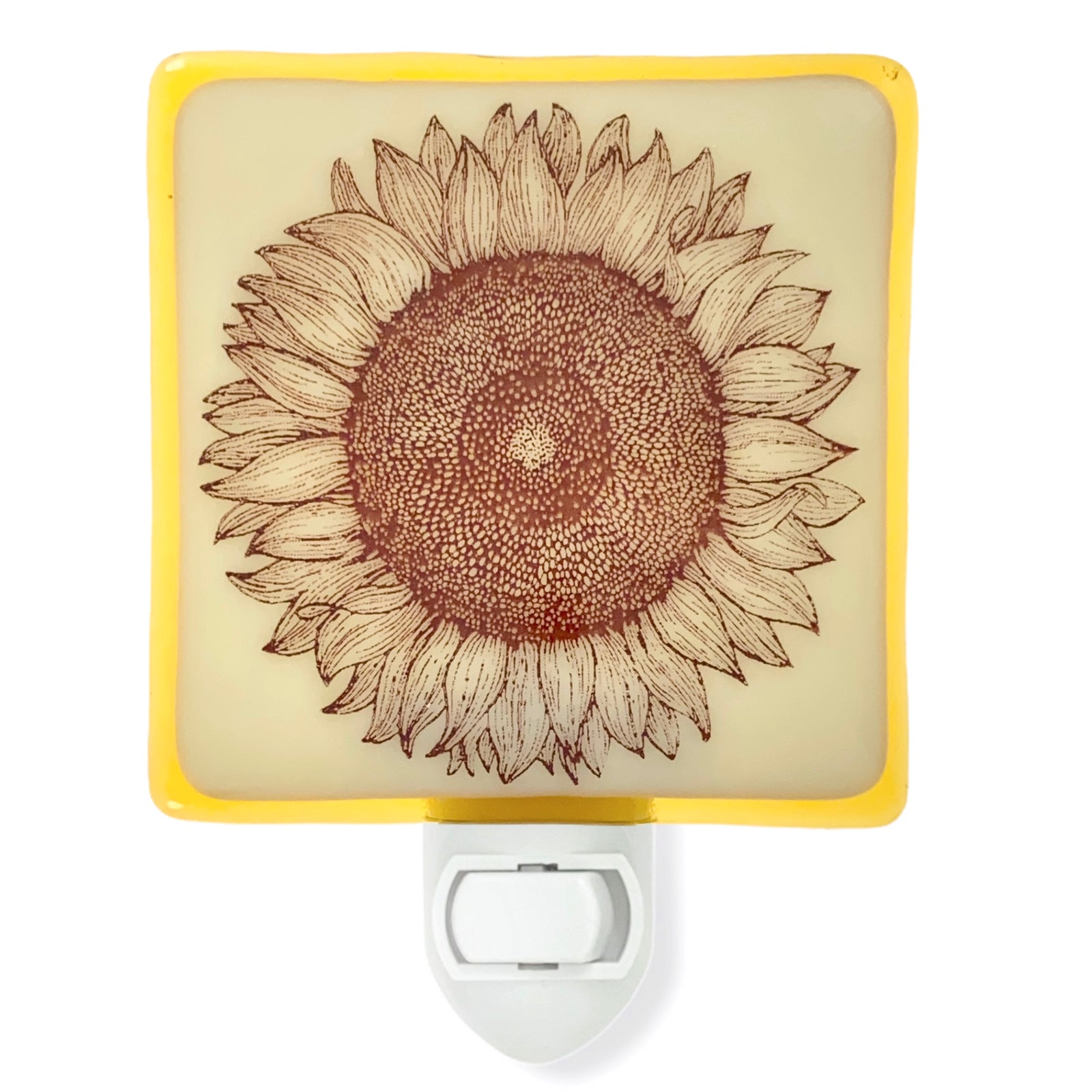 Rustic Sunflower Sketch Night Light