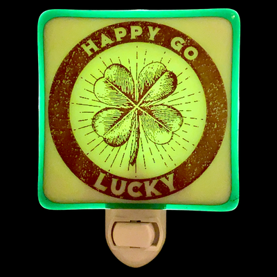 Lucky Four-leaf Clover Shamrock Night Light “Happy Go Lucky”