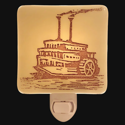 Riverboat Night Light, Steamboat, Paddlewheel Steamer Boat