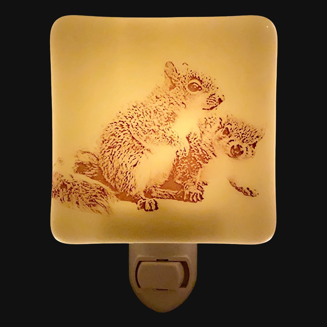 Two Baby Squirrel Night Light