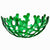 Coral Branch Bowl | Medium Emerald Green Glass