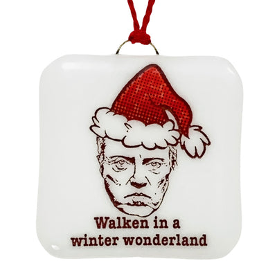 Christopher Walken Ornament "Walken in a Winter Wonderland" - Hand Painted