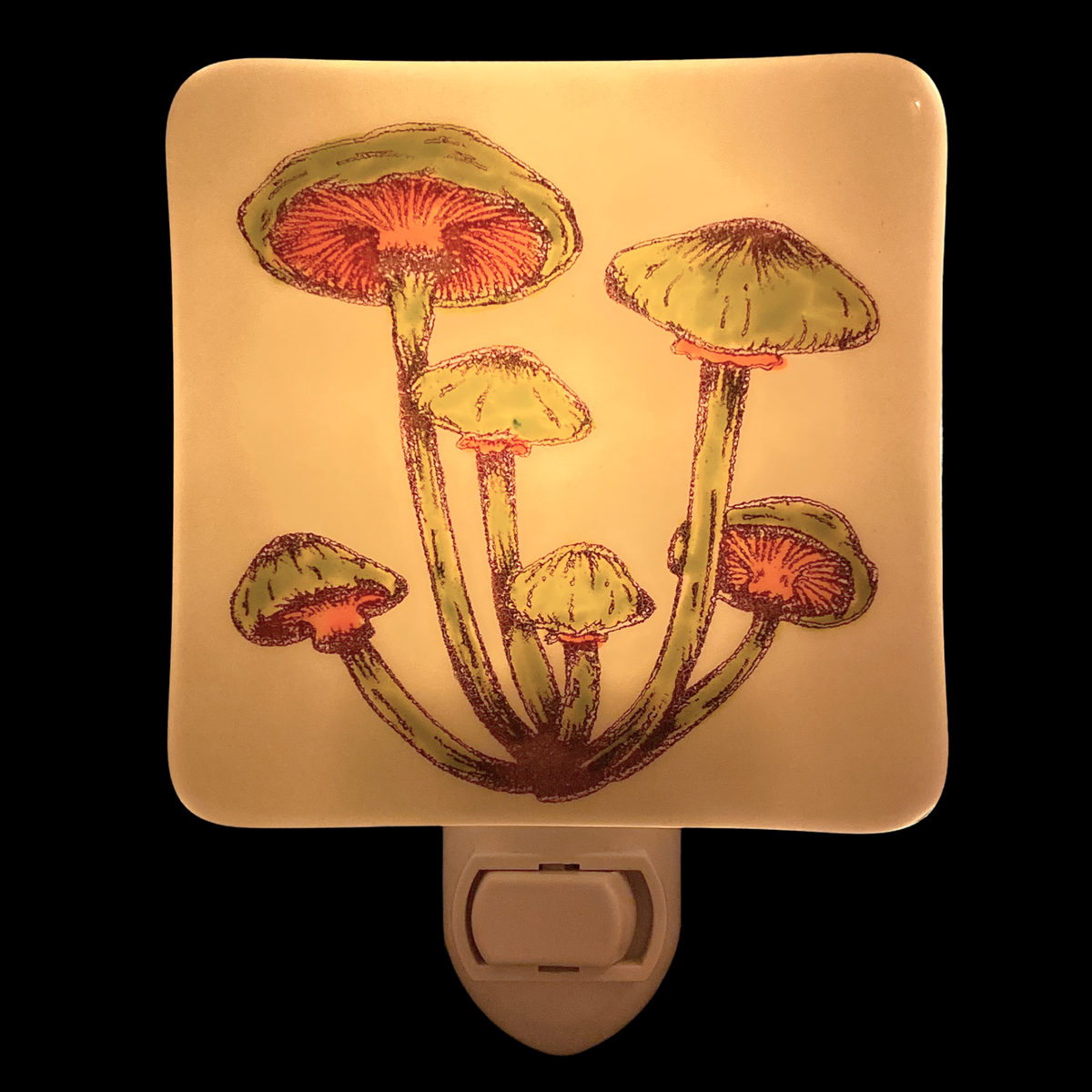 Mushroom Retro Hand Painted Night Light