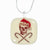 Skull and Crossbones Christmas Pendant Necklace