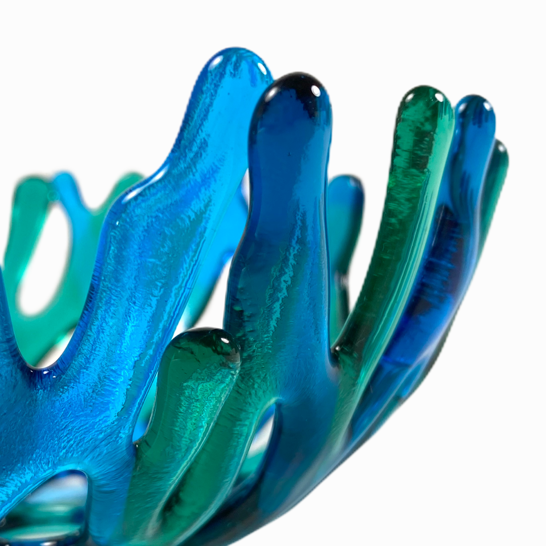 Coral Branch Bowl | Small Lagoon Mixed Color Glass