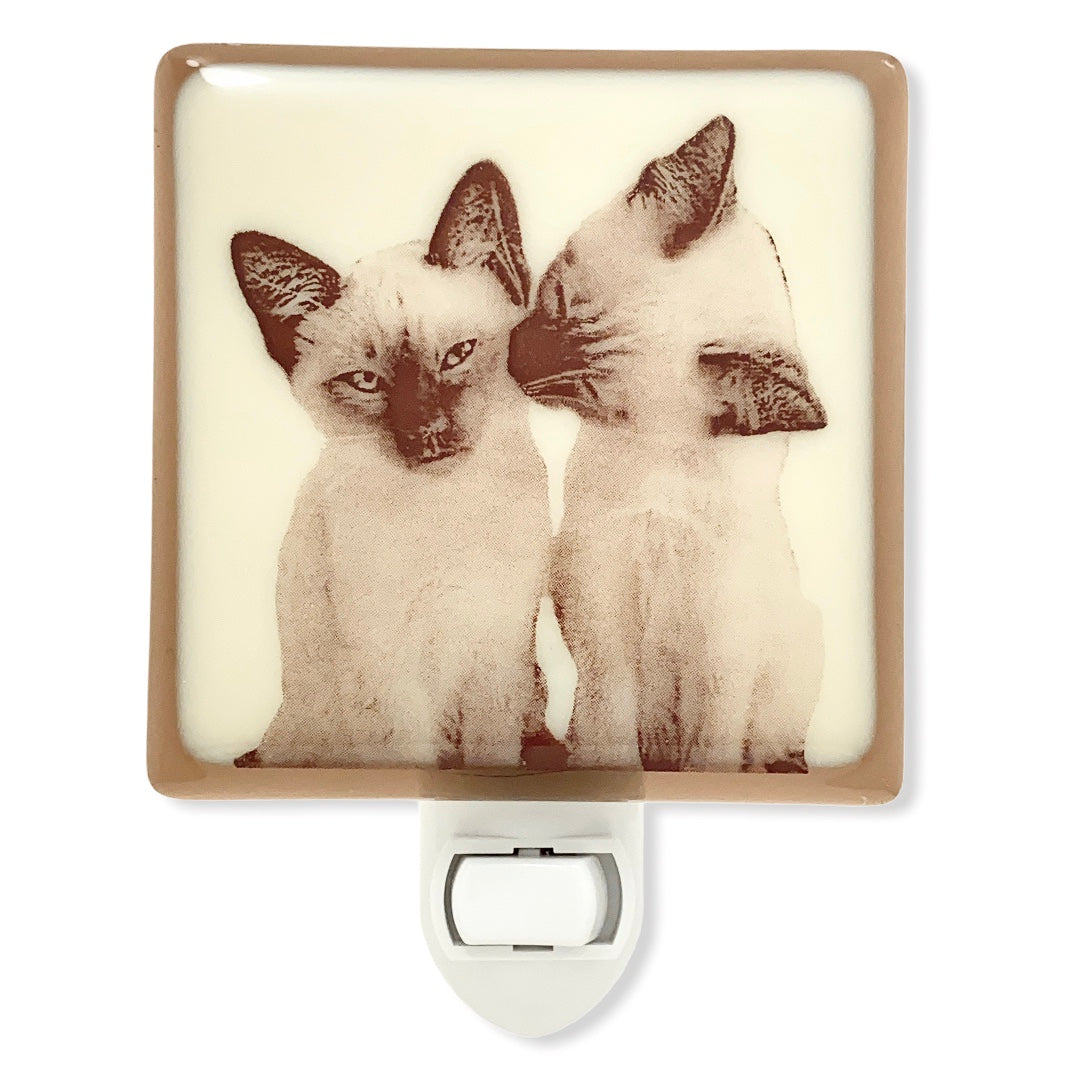 Kissing Siamese Kittens Night Light