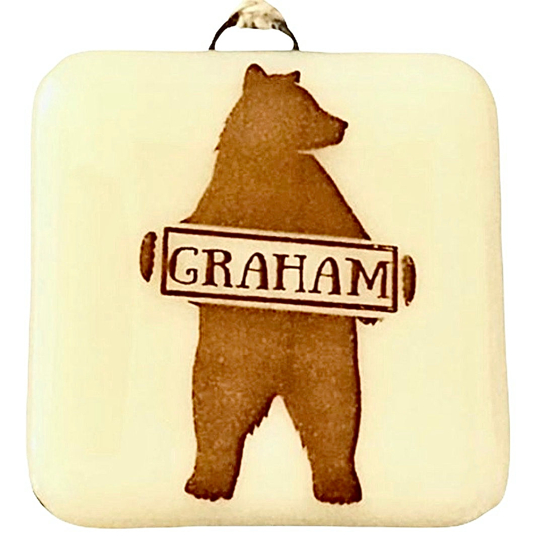 PERSONALIZED Bear with Name Ornament