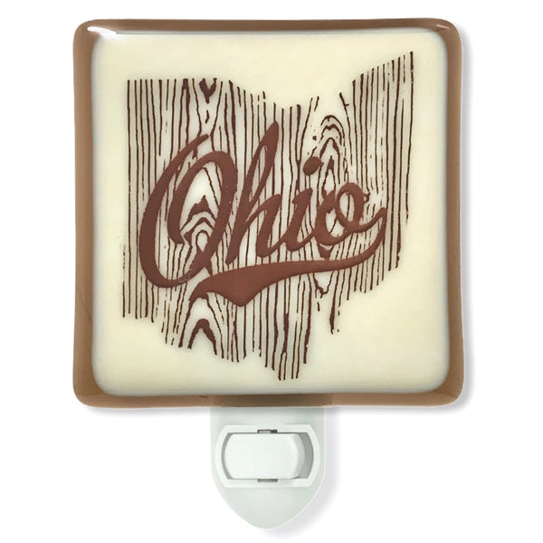 Ohio Woodgrain Script Night Light - Hunky Dory Studio