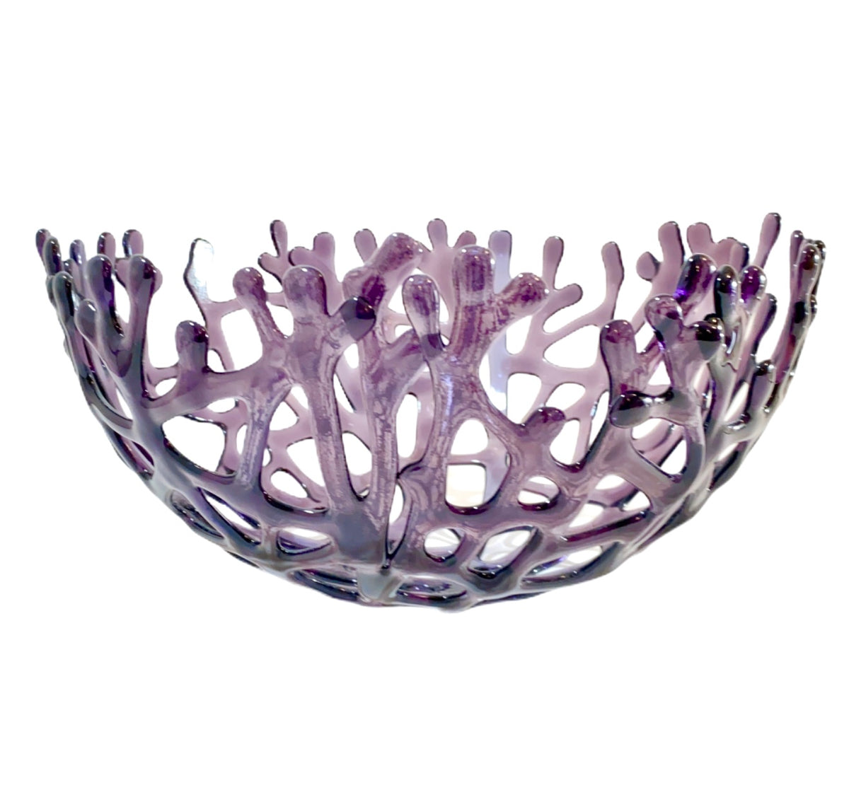 Coral Branch Bowl | Large Purple Glass