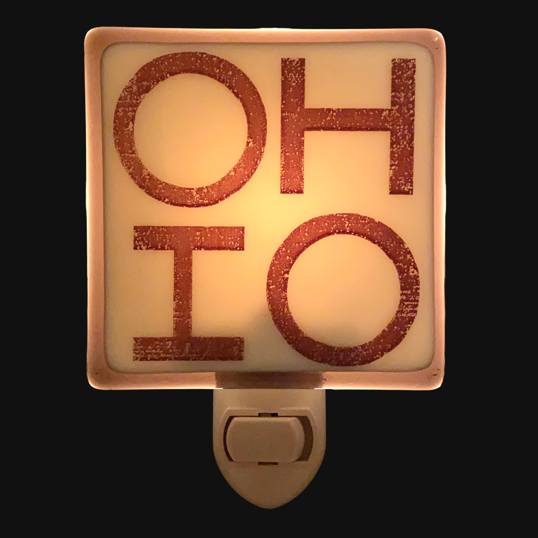 Ohio Block Lettered Night Light