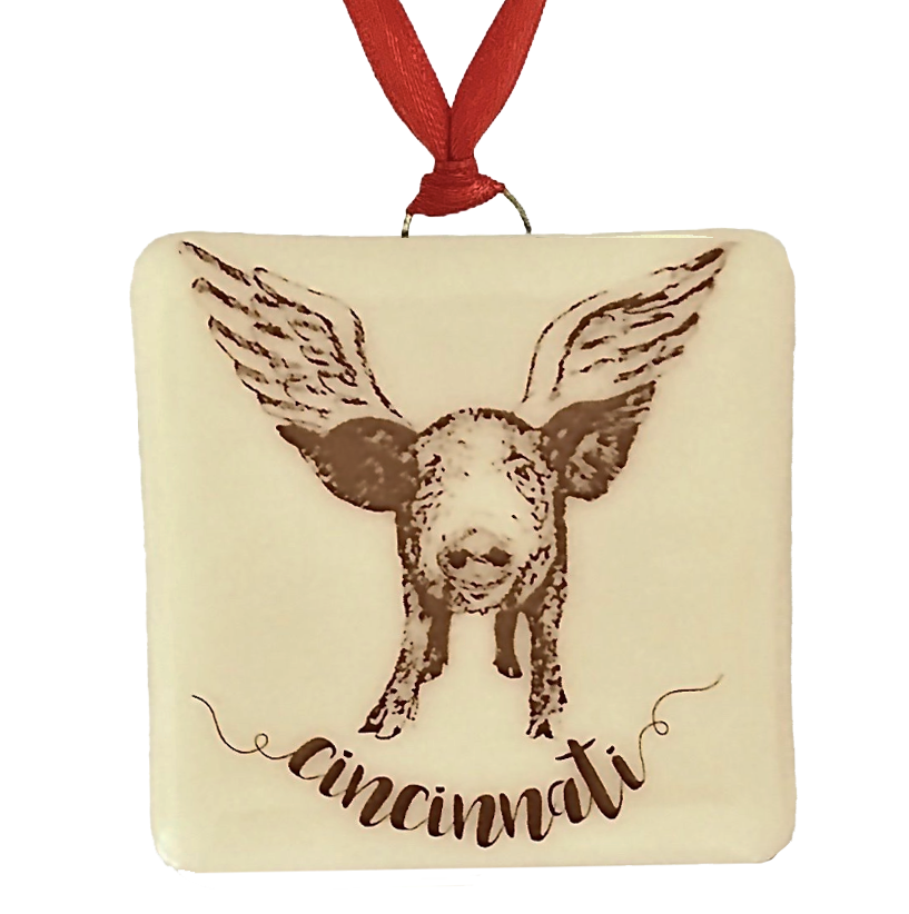 Flying Pig Cincinnati  Ornament