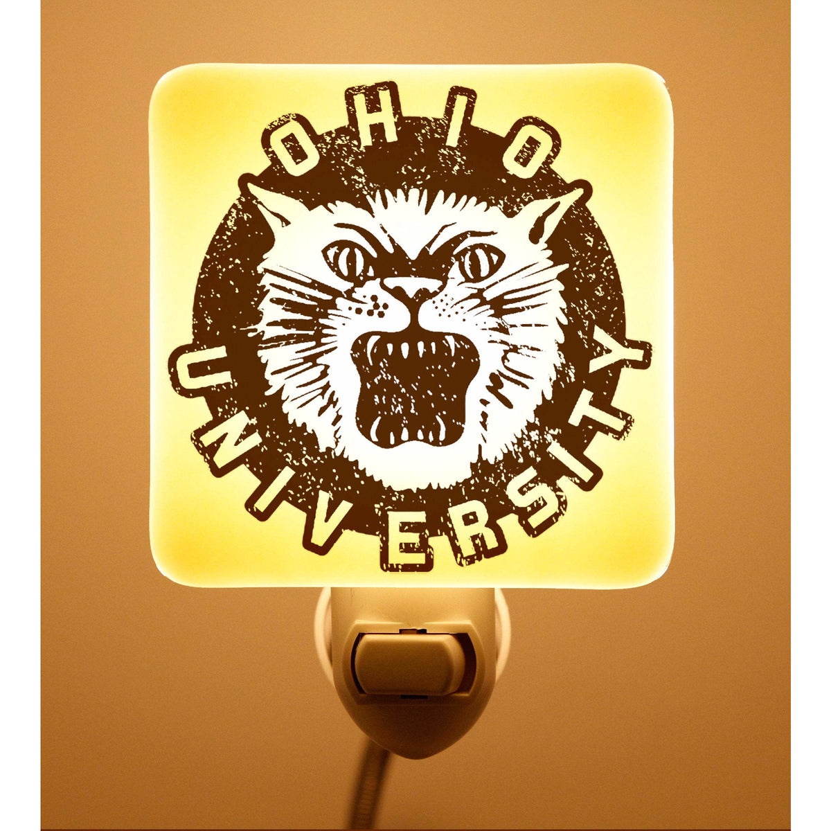 Ohio University Bobcat Logo Glass Giftware