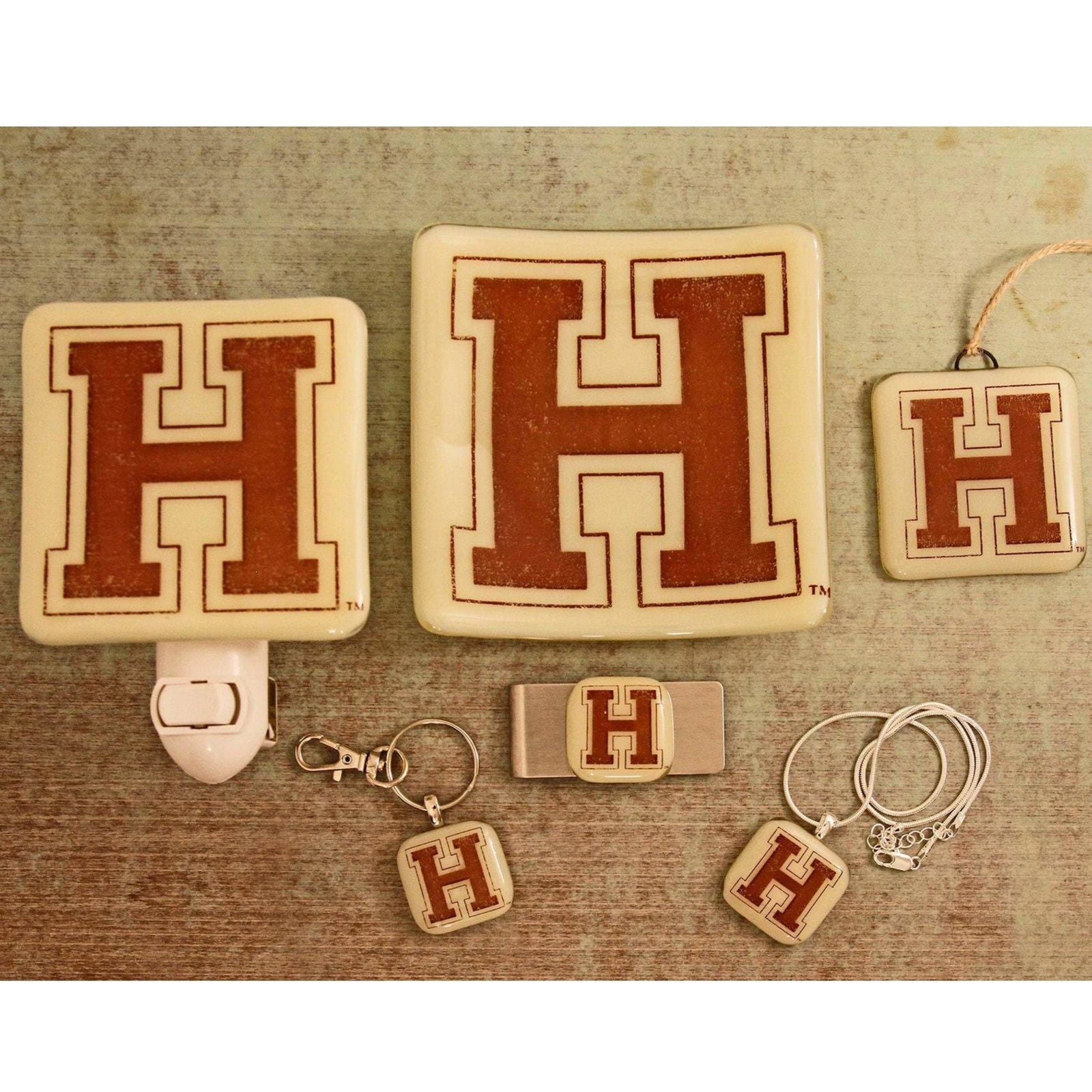 Harvard University "H" Logo Giftware - Ivory Glass