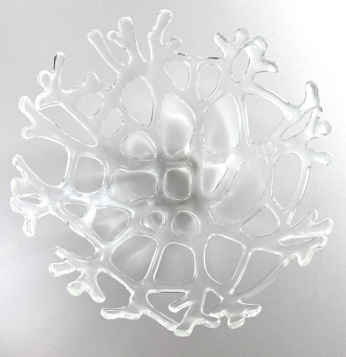 Coral Branch Bowl | Medium Clear Glass